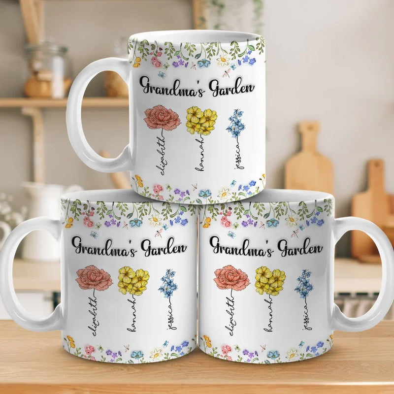 Your Affection Binds Us As One - Family Personalized Custom 3D Inflated Effect Printed Mug - Gift For Mom, Grandma