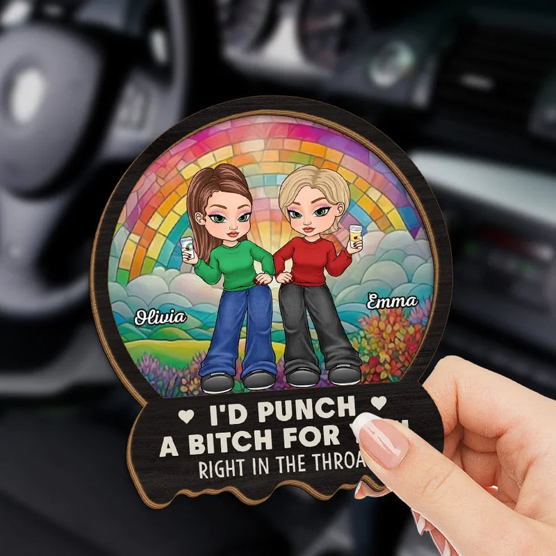 Better Together, Always And Forever - Bestie Personalized Custom Car Visor Clip - Gift For Best Friends, BFF, Sisters