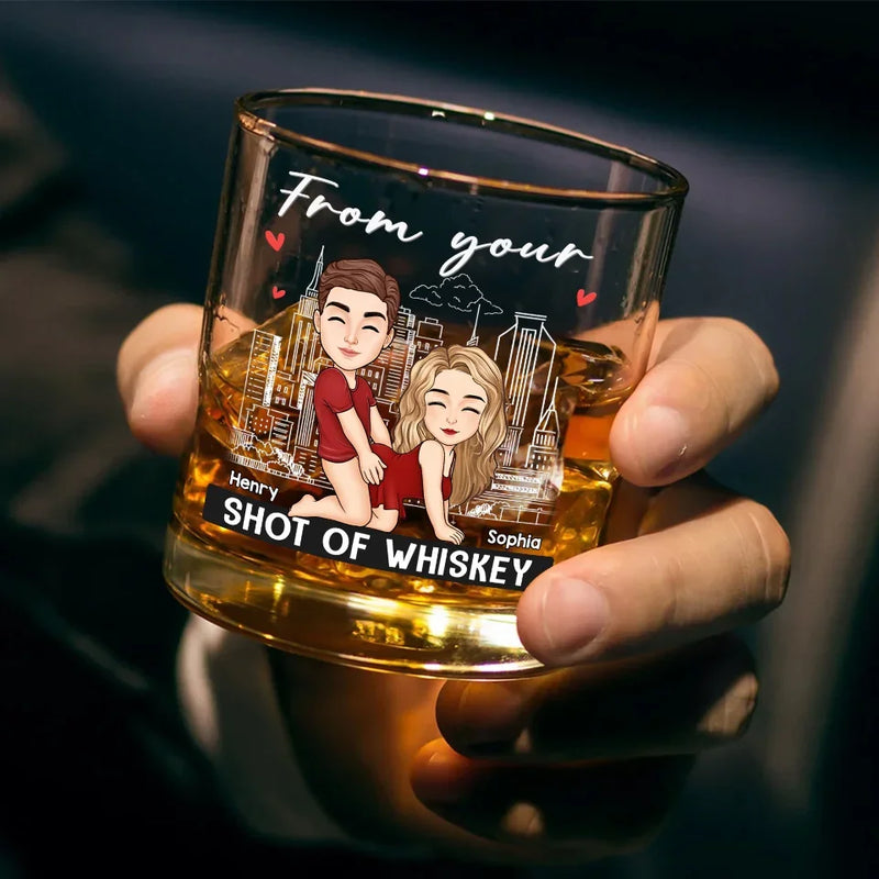 I Promise To Always Be By Your Side - Couple Personalized Custom Whiskey Glass - Gift For Husband Wife, Anniversary