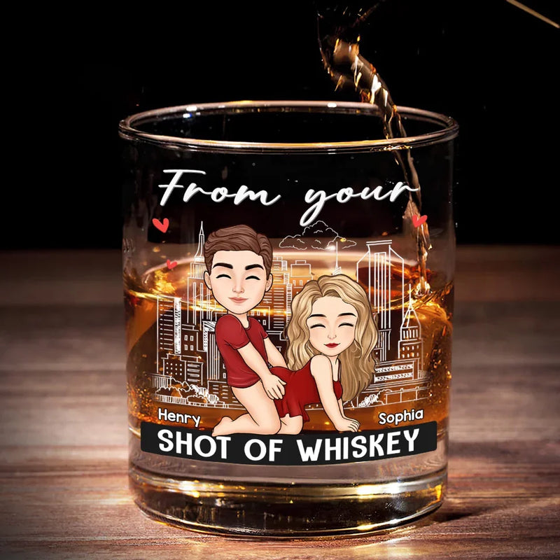 I Promise To Always Be By Your Side - Couple Personalized Custom Whiskey Glass - Gift For Husband Wife, Anniversary