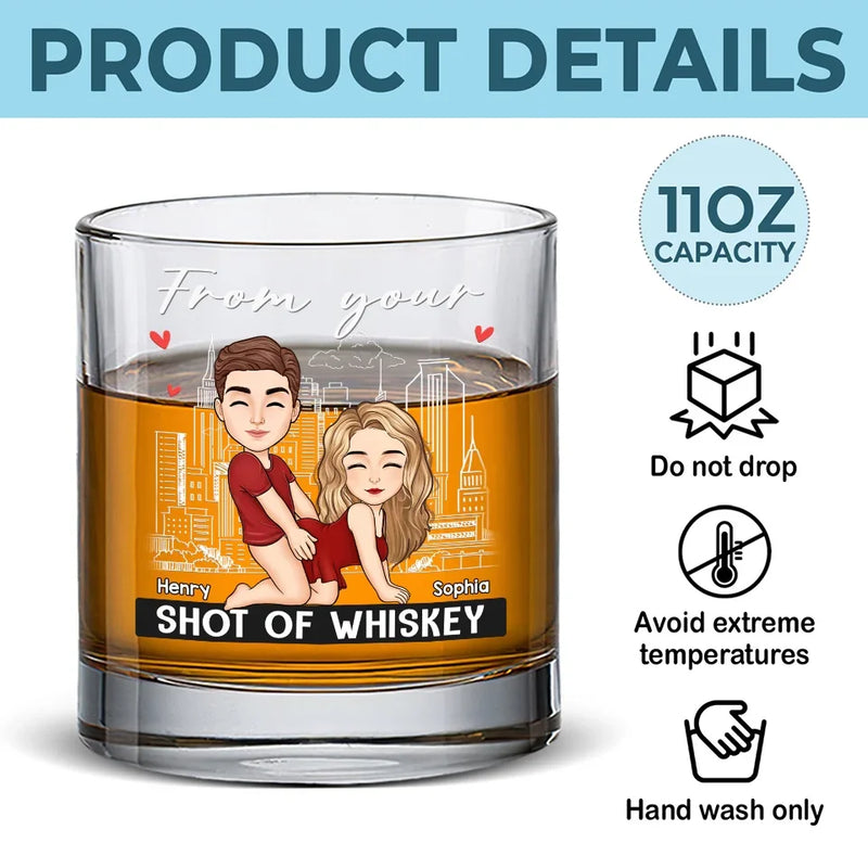 I Promise To Always Be By Your Side - Couple Personalized Custom Whiskey Glass - Gift For Husband Wife, Anniversary