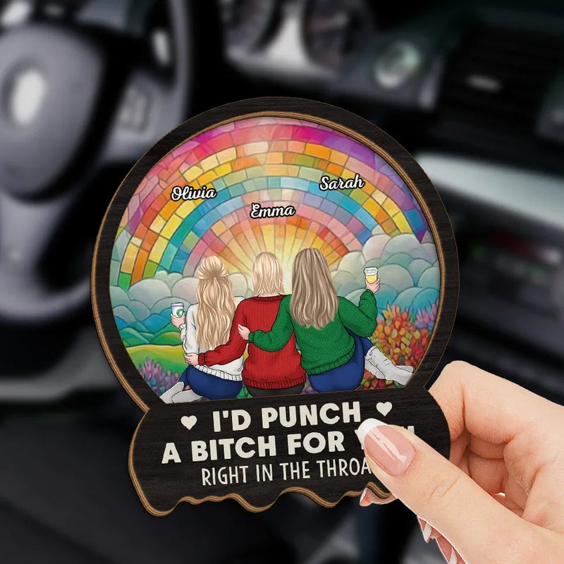 Together, We Can Conquer Anything - Bestie Personalized Custom Car Visor Clip - Gift For Best Friends, BFF, Sisters
