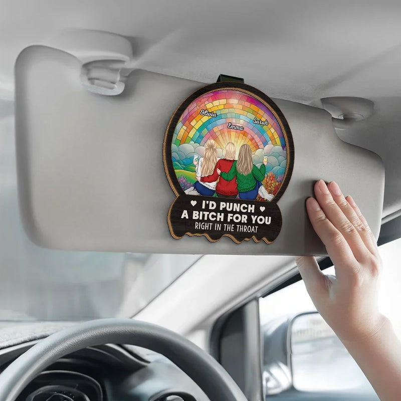 Together, We Can Conquer Anything - Bestie Personalized Custom Car Visor Clip - Gift For Best Friends, BFF, Sisters