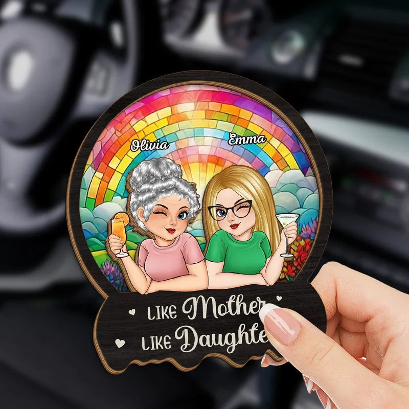My Mom, My Hero, My Guide - Family Personalized Custom Car Visor Clip - Gift For Mom, Daughter
