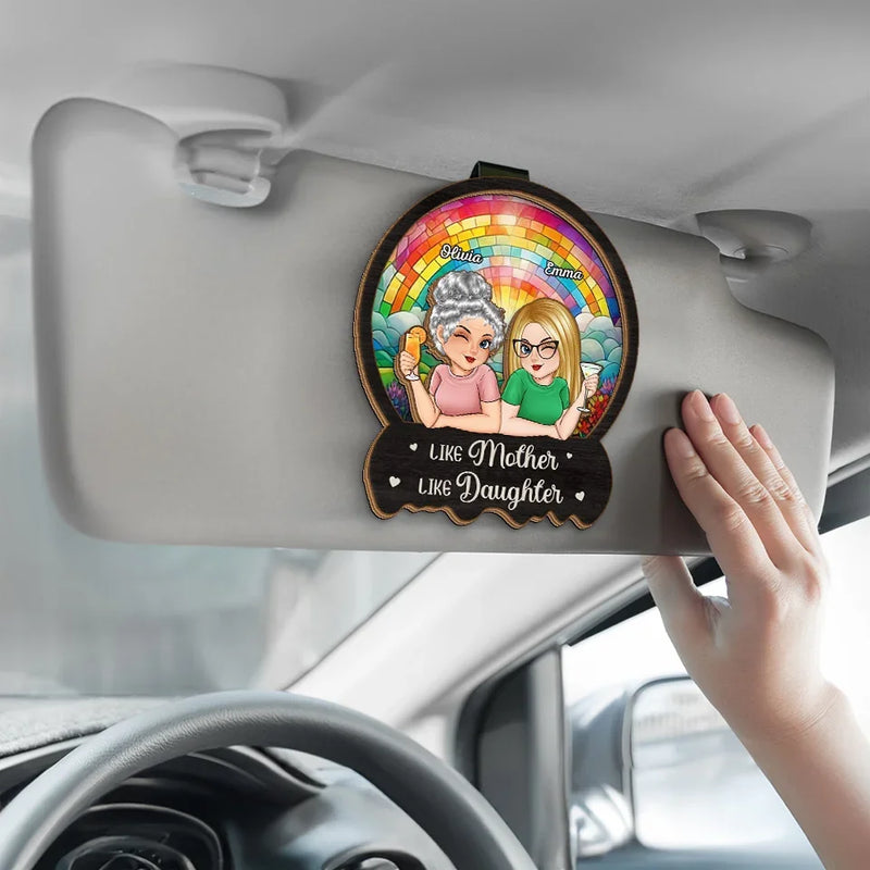 My Mom, My Hero, My Guide - Family Personalized Custom Car Visor Clip - Gift For Mom, Daughter