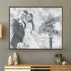 Printable Digital File, Digital PNG Download - Custom Photo Couple Personalized Horizontal File - Gift For Husband Wife, Anniversary