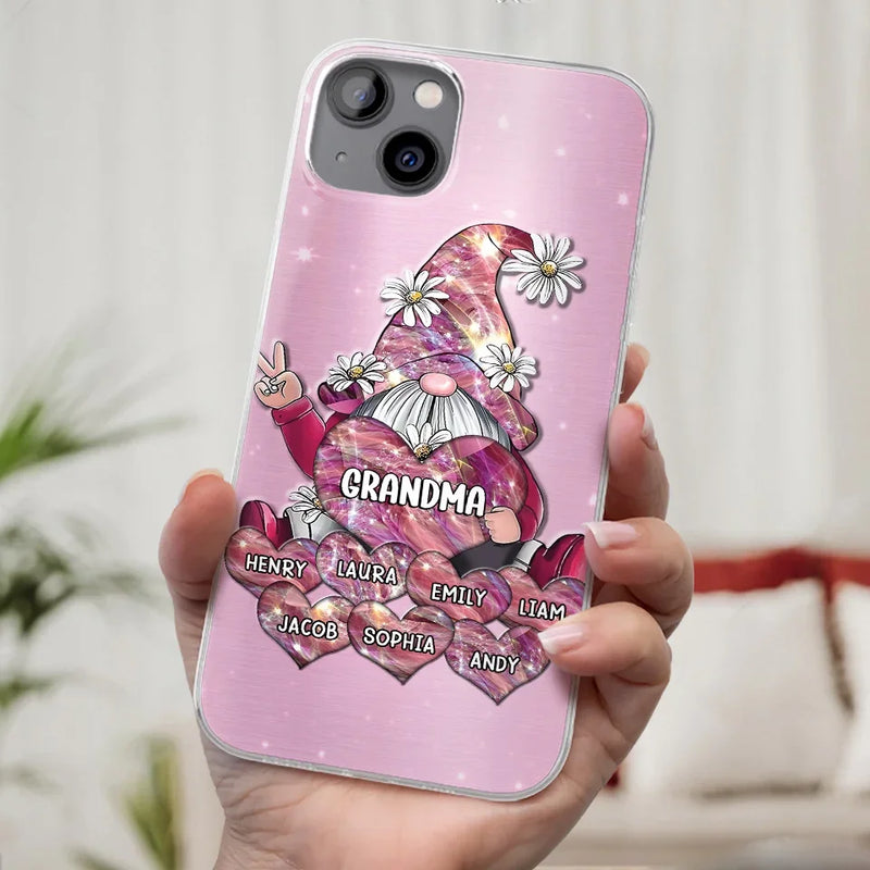 Grandmas Sprinkle Love Like Fairy Dust, Making Everything Magical - Family Personalized Custom Clear Phone Case - Gift For Mom, Grandma