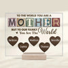 To Our Family, You Are The World - Family Personalized Custom Rectangle Shaped Acrylic Plaque - Gift For Mom, Grandma