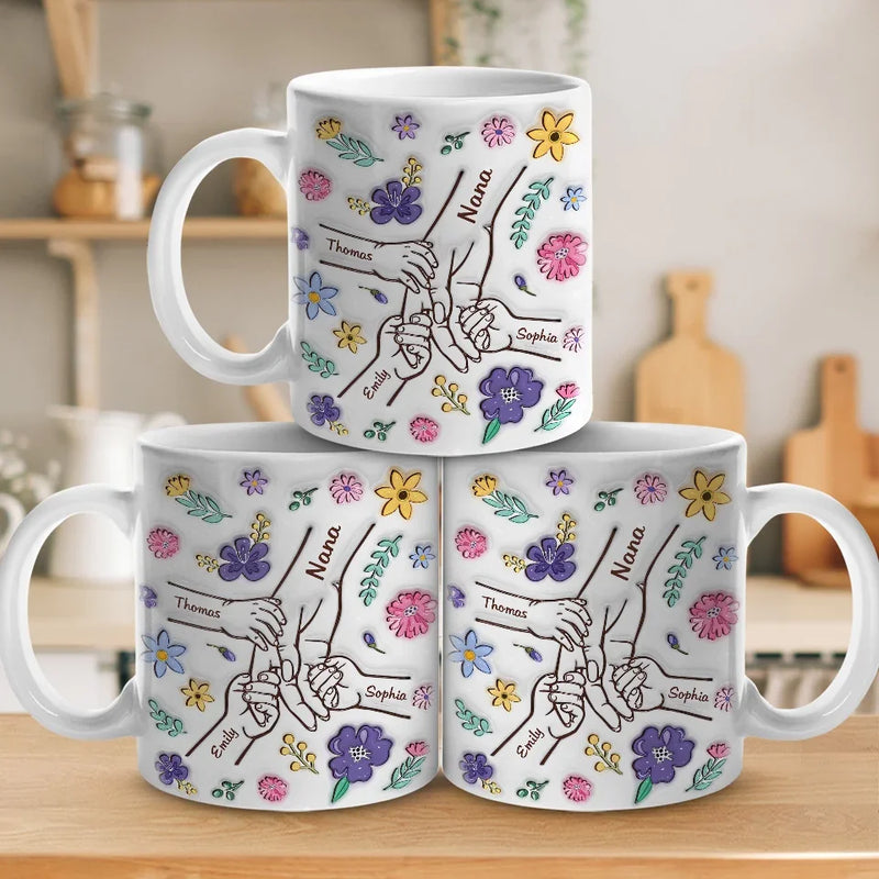 A Grandmother Always Has Time For You - Family Personalized Custom 3D Inflated Effect Printed Mug - Gift For Mom, Grandma