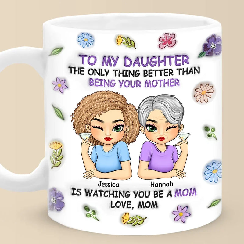 A Mother's Love Is The Purest Form Of Magic - Family Personalized Custom 3D Inflated Effect Printed Mug - Gift For Mom, Daughter