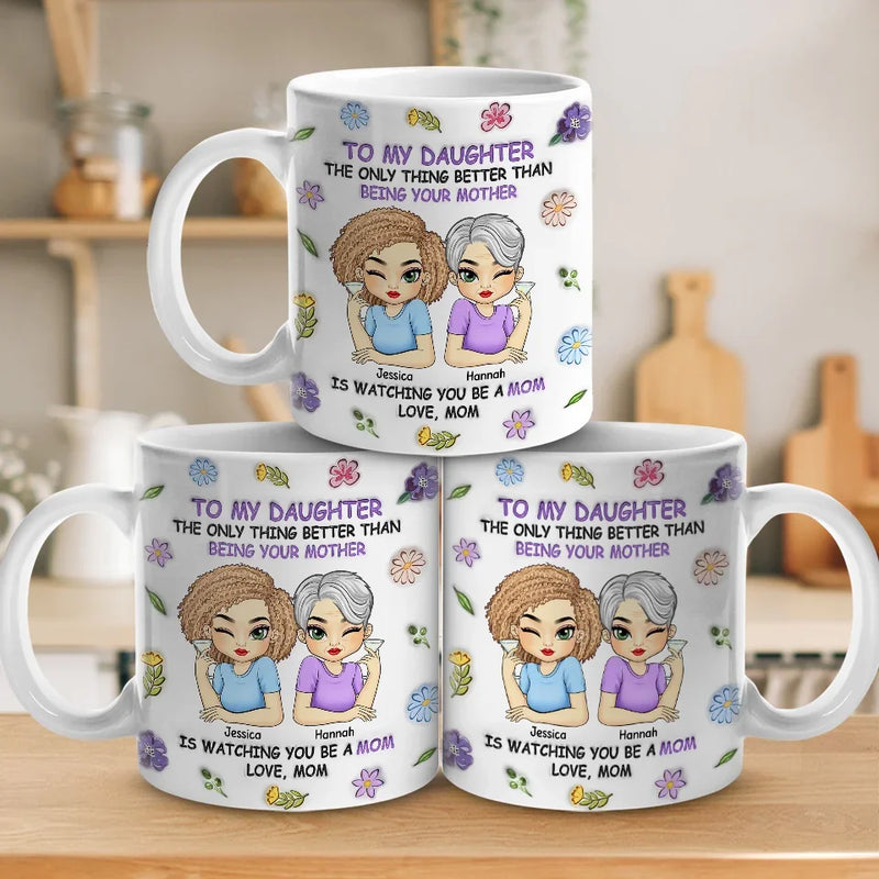 A Mother's Love Is The Purest Form Of Magic - Family Personalized Custom 3D Inflated Effect Printed Mug - Gift For Mom, Daughter