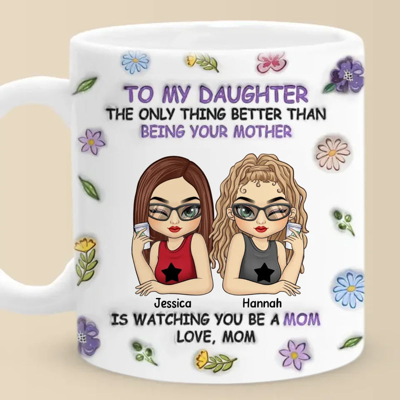 A Mother's Love Is The Purest Form Of Magic - Family Personalized Custom 3D Inflated Effect Printed Mug - Gift For Mom, Daughter