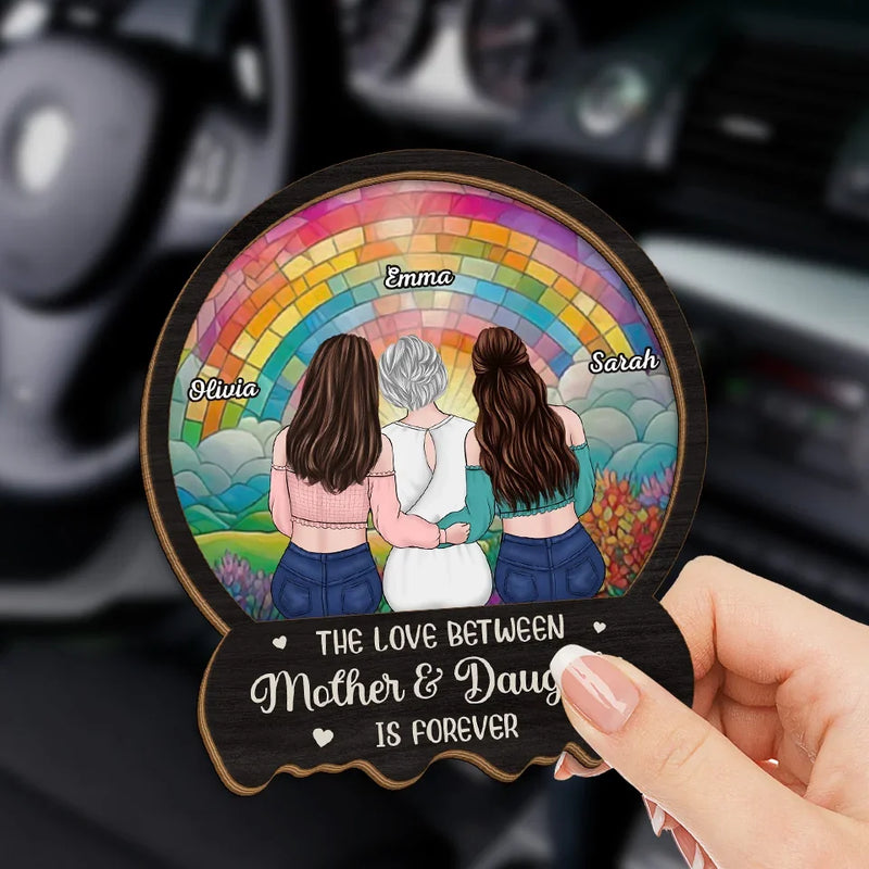 She’s My Sunshine And My Strength - Family Personalized Custom Car Visor Clip - Gift For Mom, Daughter