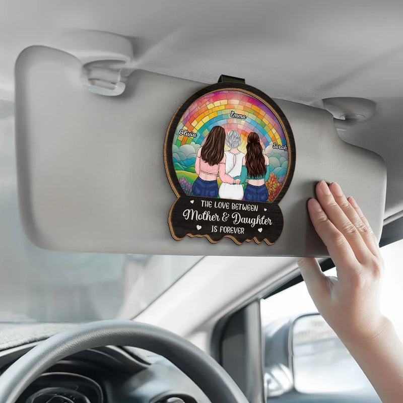 She’s My Sunshine And My Strength - Family Personalized Custom Car Visor Clip - Gift For Mom, Daughter