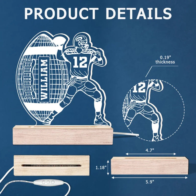 Every Play Is A Chance To Shine - Personalized Custom Shaped 3D LED Light - Gift For Sport Lovers, Sport Players