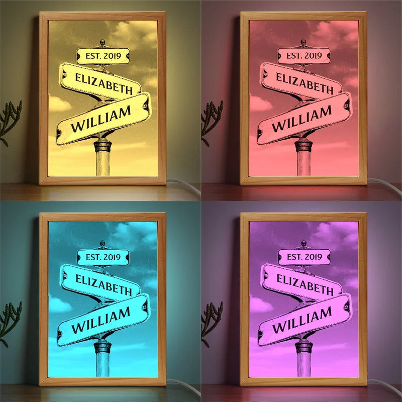 You Are My Today And All Of My Tomorrows - Couple Personalized Custom Frame Light Box - Gift For Husband Wife, Anniversary
