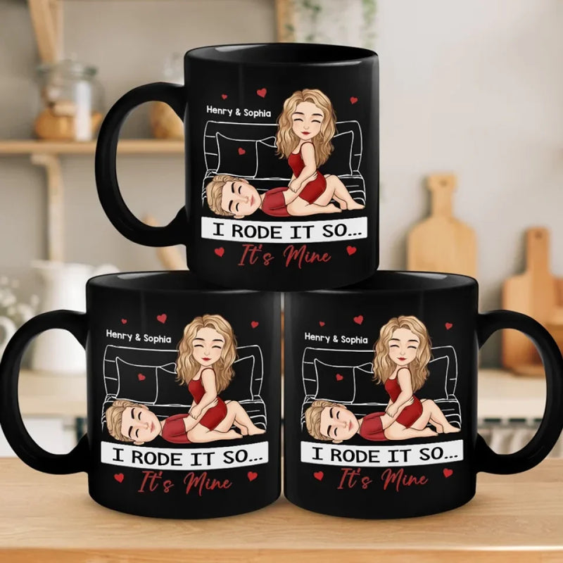 My Favorite Cardio Workout - Couple Personalized Custom Black Mug - Gift For Husband Wife, Anniversary