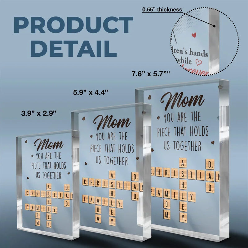 To The World You Are One Person, But To Us You Are The World - Family Personalized Custom Rectangle Shaped Acrylic Plaque - Gift For Family Members