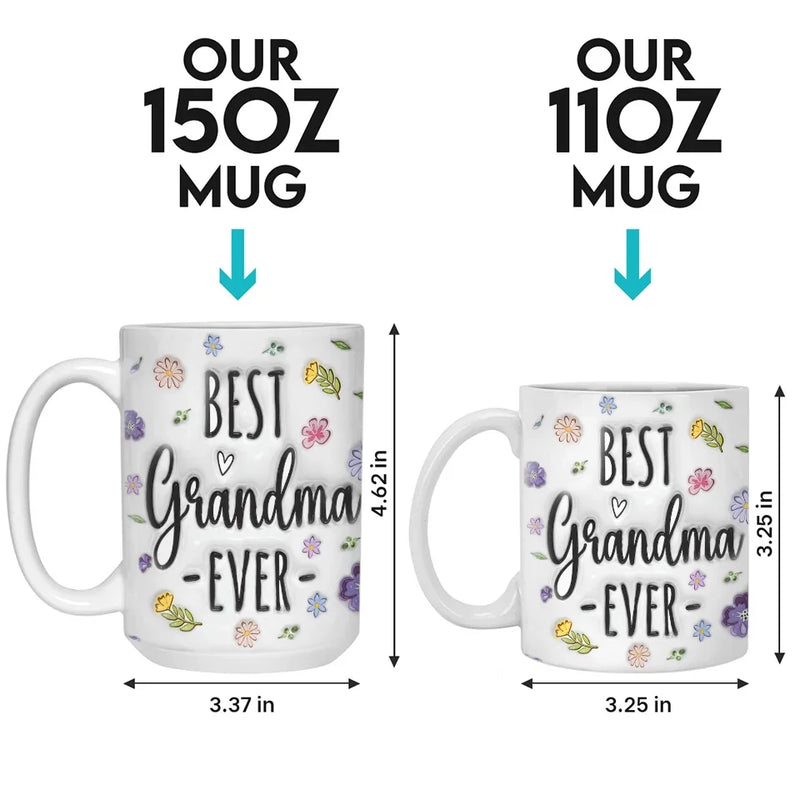 Her Hand, My Anchor In The Storm - Family Personalized Custom 3D Inflated Effect Printed Mug - Gift For Mom, Grandma