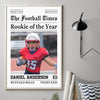 Custom Photo Rookie Today, Champion Tomorrow - American Football Personalized Custom Vertical Poster - Gift For Sport Lovers, Sport Players