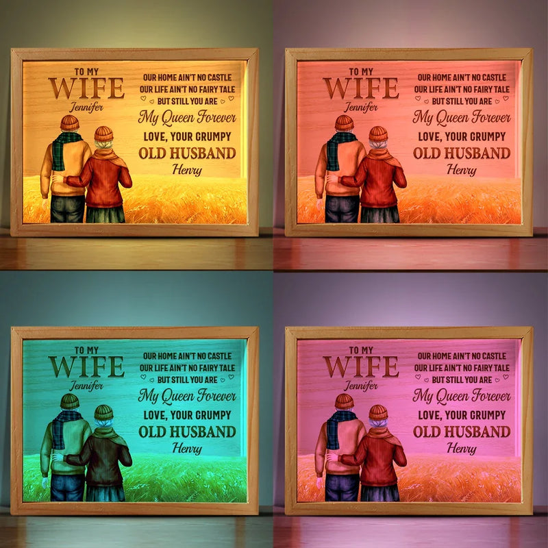Two Hearts, One Soul - Couple Personalized Custom Frame Light Box - Gift For Husband Wife, Anniversary