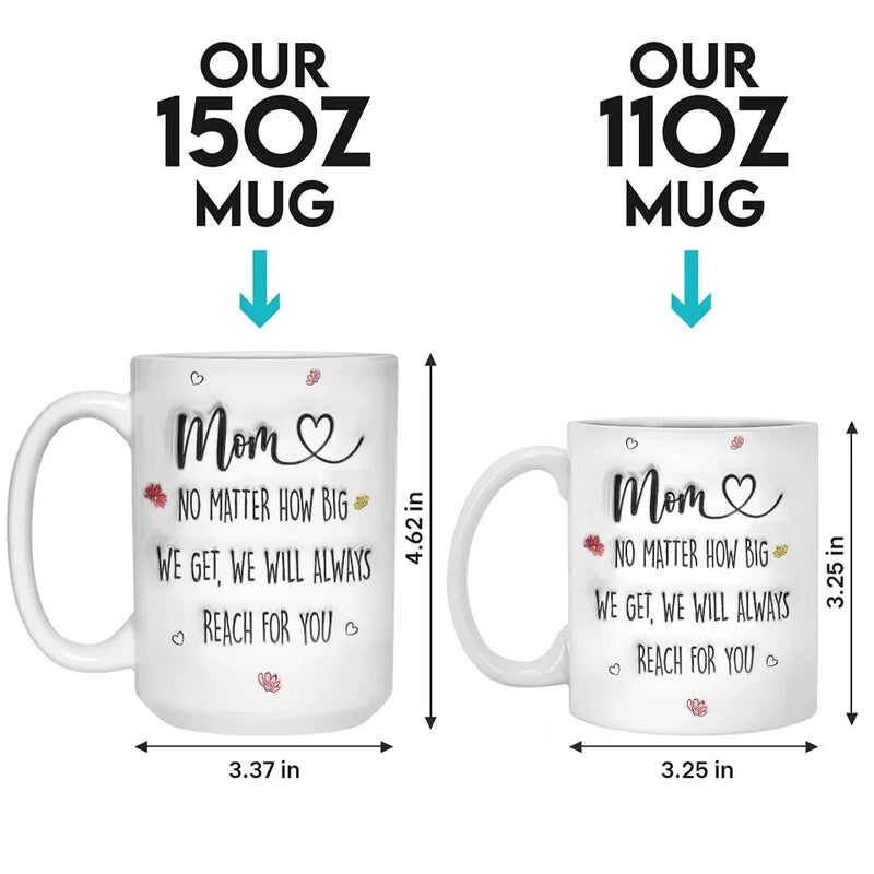 Little Hands, Big Love - Family Personalized Custom 3D Inflated Effect Printed Mug - Gift For Mom, Grandma