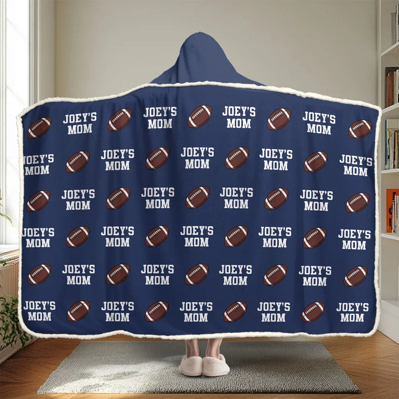 Game Day Vibes, Mom Life Pride - Personalized Custom Snuggle Blanket, Hoodie Blanket - Gift For Sport Lovers, Sport Players