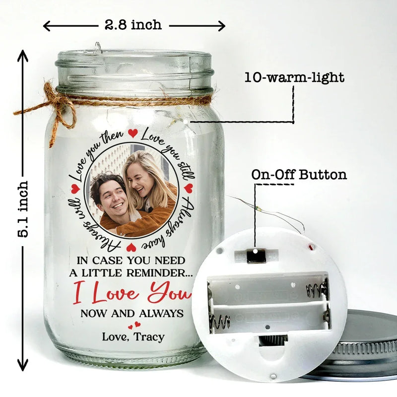 Custom Photo Forever Is My Favorite With You - Couple Personalized Custom Mason Jar Light - Gift For Husband Wife, Anniversary