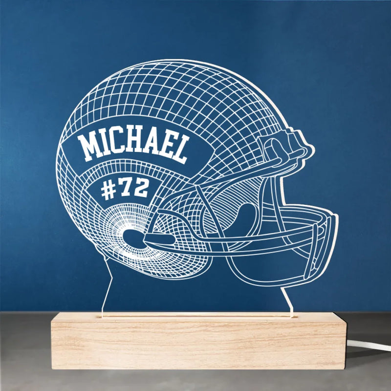 Play With Heart, Win With Pride - Personalized Custom Shaped 3D LED Light - Gift For Sport Lovers, Sport Players