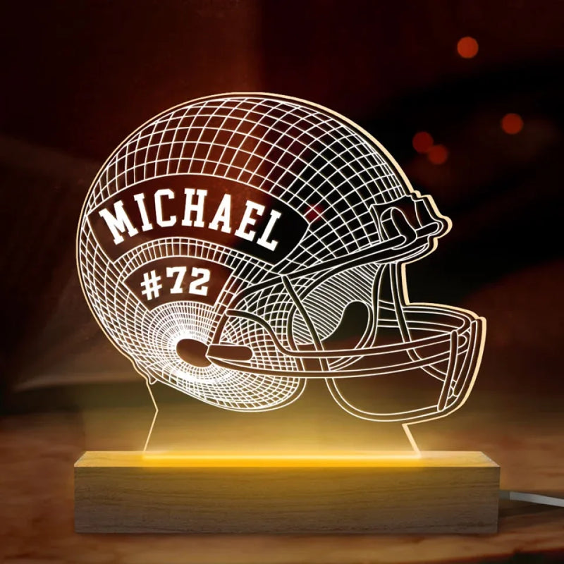 Play With Heart, Win With Pride - Personalized Custom Shaped 3D LED Light - Gift For Sport Lovers, Sport Players