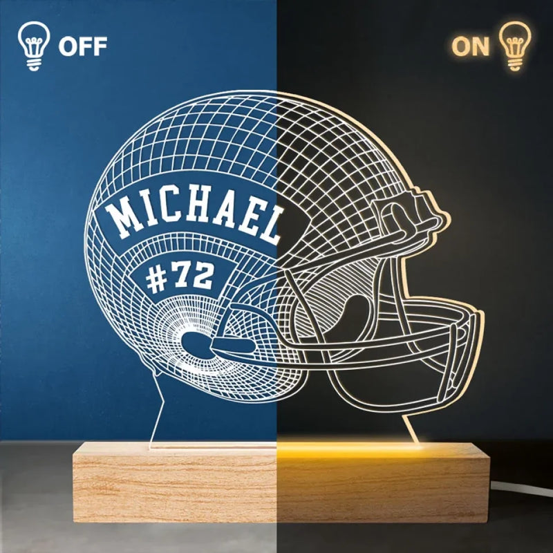 Play With Heart, Win With Pride - Personalized Custom Shaped 3D LED Light - Gift For Sport Lovers, Sport Players