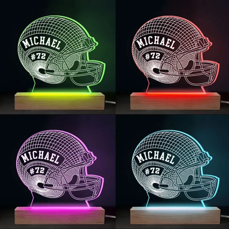 Play With Heart, Win With Pride - Personalized Custom Shaped 3D LED Light - Gift For Sport Lovers, Sport Players