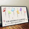 Love Grown In Grandma's Garden - Family Personalized Custom Horizontal Poster - Gift For Mom, Grandma