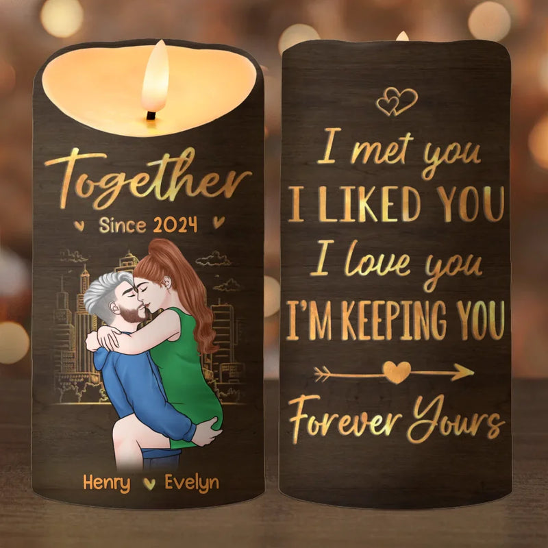 I Love You The Most - Couple Personalized Custom LED Candle - Christmas Gift For Husband Wife, Anniversary