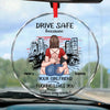 I Do Quite Naughty Things Now - Couple Personalized Custom Round Glass Ornament Car Hanger - Gift For Husband Wife, Anniversary