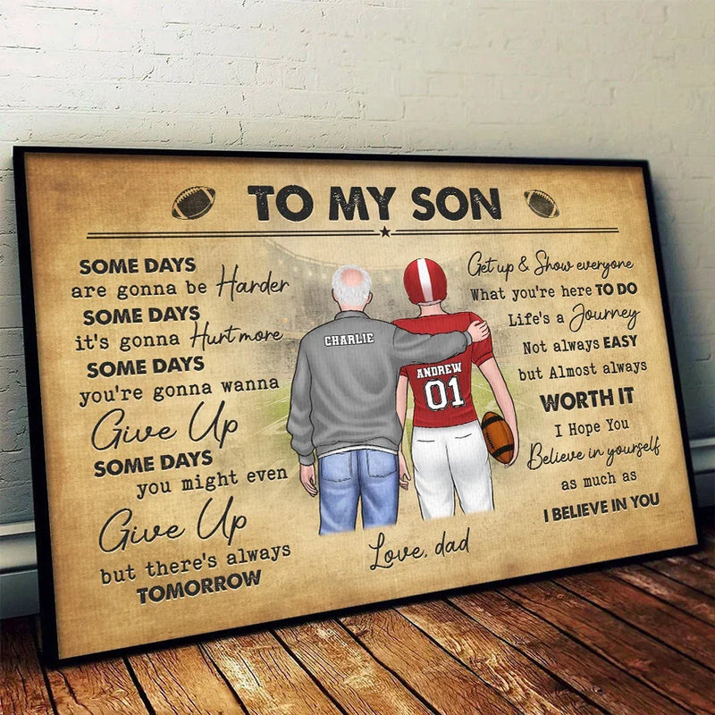 Football First, Everything Else Later - Family Personalized Custom Horizontal Poster - Gift For Family Members, Sport Lovers, Sport Players