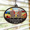 With You, Every View Is Perfect - Couple Personalized Window Hanging Suncatcher Ornament - Gift For Husband Wife, Anniversary