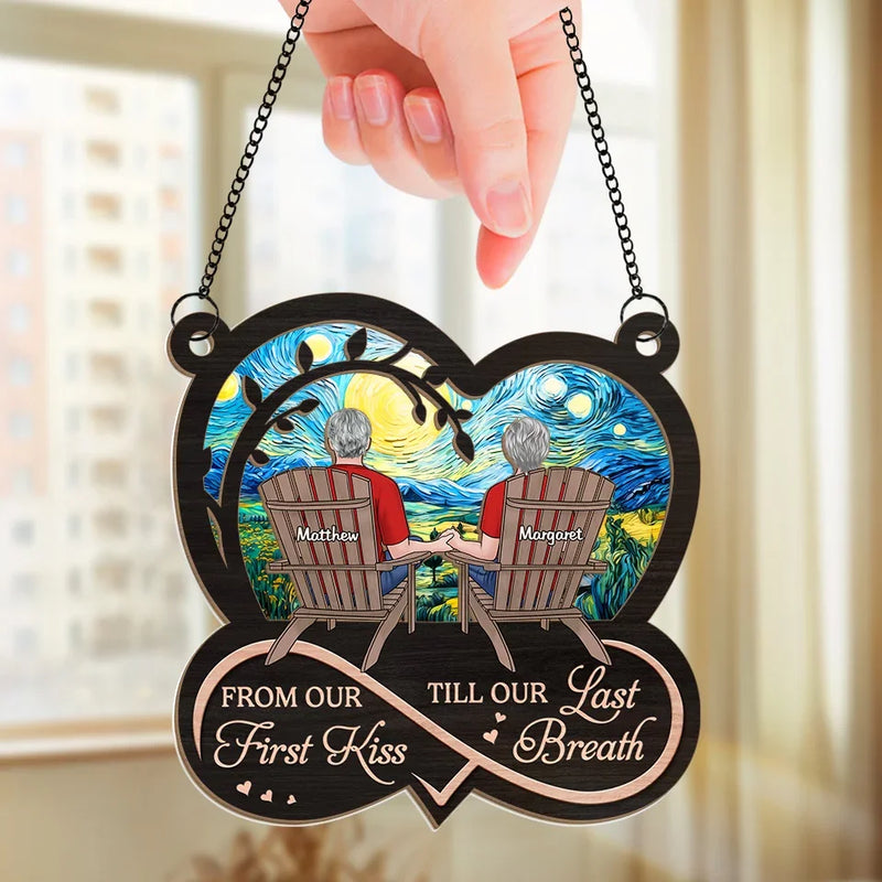 You're The Sunshine Of My Life - Couple Personalized Window Hanging Suncatcher Ornament - Gift For Husband Wife, Anniversary