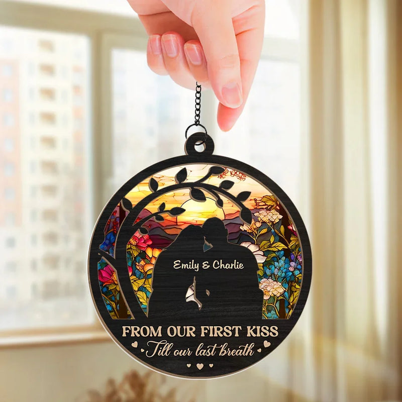 You Will Forever Be My Always - Couple Personalized Window Hanging Suncatcher - Gift For Husband Wife, Anniversary