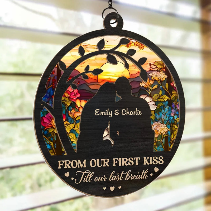 You Will Forever Be My Always - Couple Personalized Window Hanging Suncatcher - Gift For Husband Wife, Anniversary