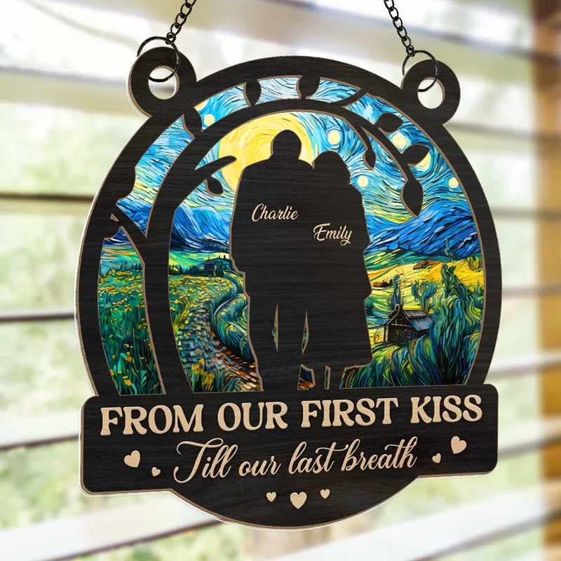 I Love You With All Of Me - Couple Personalized Window Hanging Suncatcher - Gift For Husband Wife, Anniversary
