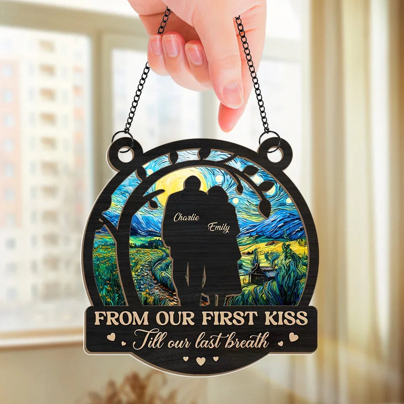 I Love You With All Of Me - Couple Personalized Window Hanging Suncatcher - Gift For Husband Wife, Anniversary