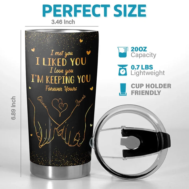 You Are The Love Of My Life - Couple Personalized Custom Tumbler - Gift For Husband Wife, Anniversary, LGBTQ+