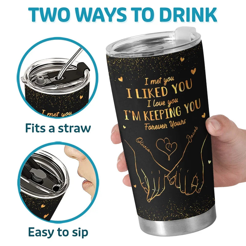You Are The Love Of My Life - Couple Personalized Custom Tumbler - Gift For Husband Wife, Anniversary, LGBTQ+