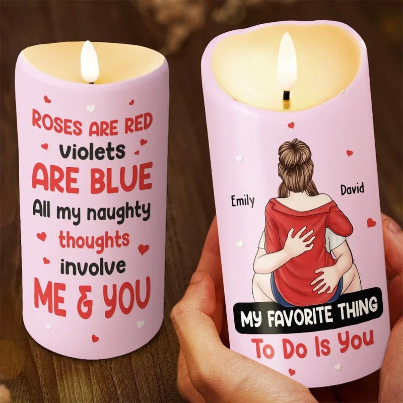 Every Little Joke You Make Pulls Me Closer To You - Couple Personalized Custom LED Candle - Gift For Husband Wife, Anniversary