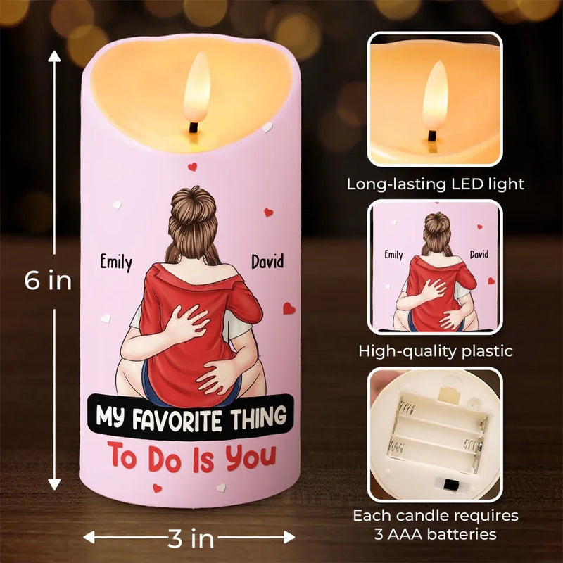 Every Little Joke You Make Pulls Me Closer To You - Couple Personalized Custom LED Candle - Gift For Husband Wife, Anniversary