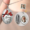 Custom Photo I'm Always With You - Memorial Personalized Custom Locket Necklace - Sympathy Gift For Family Members