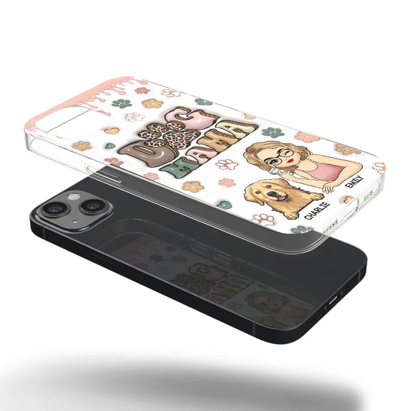 Dog Mom For Life - Dog & Cat Personalized Custom 3D Inflated Effect Printed Clear Phone Case - Gift For Pet Owners, Pet Lovers