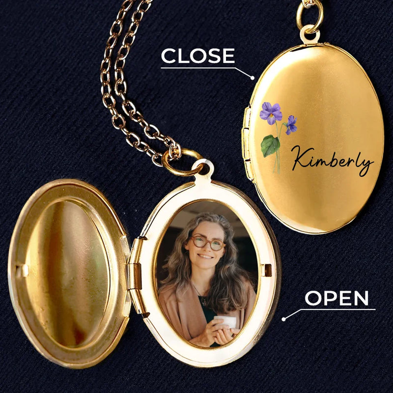 Custom Photo Friends Are Like Flowers - Bestie Personalized Custom Locket Necklace - Gift For Best Friends, BFF, Sisters
