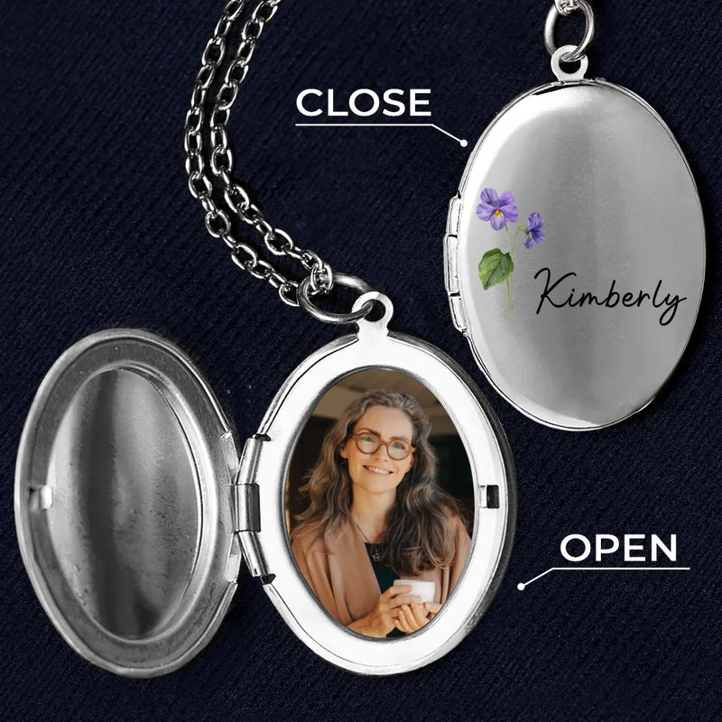Custom Photo Friends Are Like Flowers - Bestie Personalized Custom Locket Necklace - Gift For Best Friends, BFF, Sisters